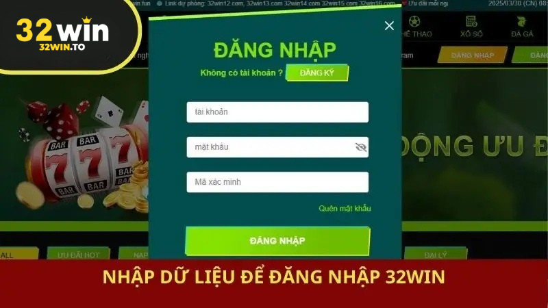 Hướng dẫn đăng nhập nhà cái 32win