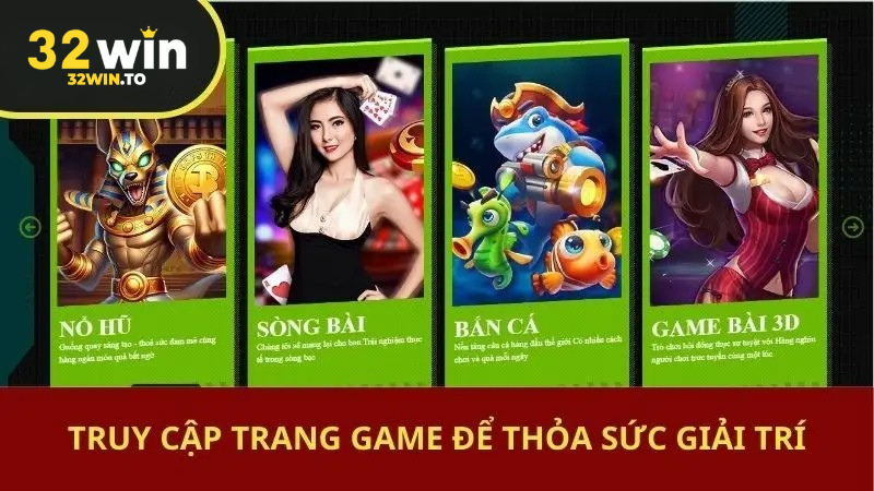 Đăng nhập 32win – Thưởng thức thế giới game đỉnh cao chỉ trong tích tắc